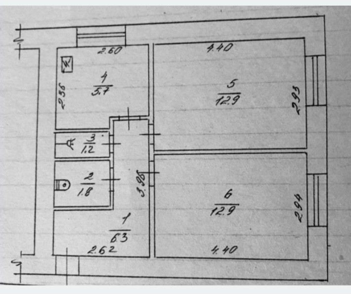 ПРОДАЖ 2 - х  кімнатної  квартири - фото 1