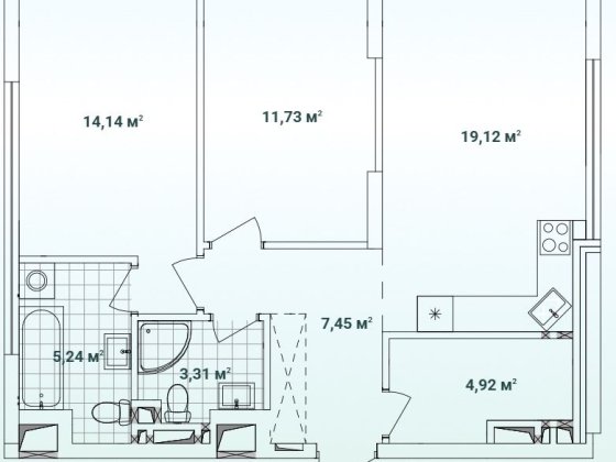 2 кімн. кв. буд. 10.7 Жк-Варшавський 3 Власник Київ