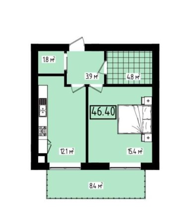 Вигідна ціна! 1-кімнатна в «Італійському кварталі». Відділ продажу. - фото 1