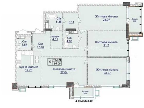 Продаж 4-к квартири А. Верхогляда (7 чер.) , 1 (Драгомирова) 164 м2 Киев