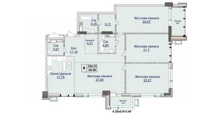 Продаж 4-к квартири А. Верхогляда (7 чер.) , 1 (Драгомирова) 164 м2 - фото 1