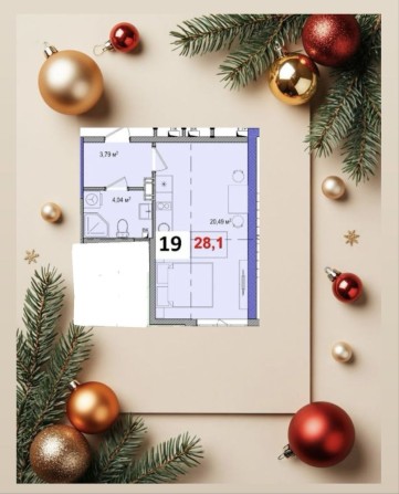 НОВОРІЧНА АКЦІЯ!Квартира в сучасній новобуді Теремки2 за 16313 дол.США - фото 1