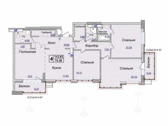 Продаж 4 кімнатної квартири 146,18м2 Верхогляда (Драгомирова), 17Б Киев