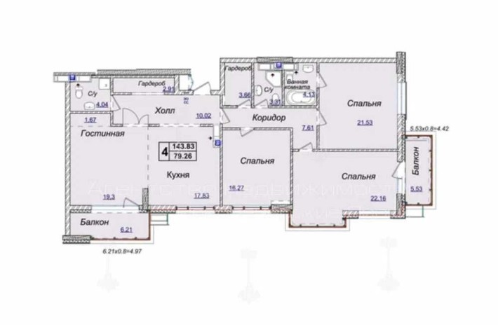 Продаж 4 кімнатної квартири 146,18м2 Верхогляда (Драгомирова), 17Б - фото 1