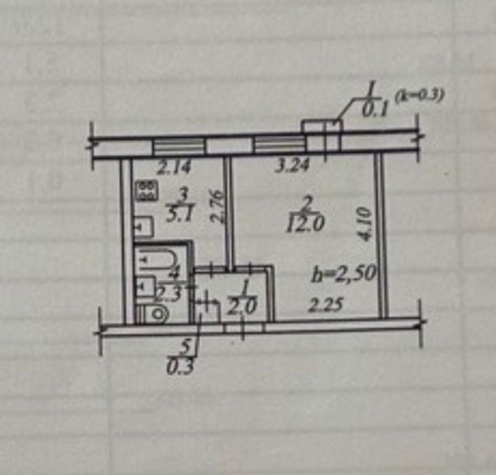 1-кімнатна квартира, м. Дніпро, вул. Космонавтів, буд. 20 - фото 1
