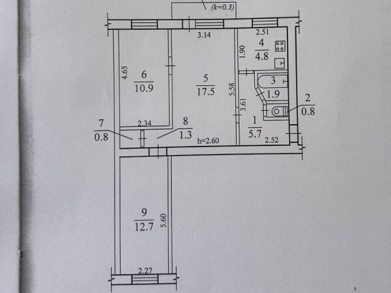 Продам! 3к. пр Поля 78. Хрущевка. Кирова. Юность Дніпро