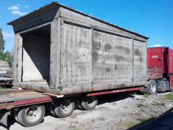 Гараж ЖБИ сварной ( цельный)  готовый к установке Вишневое