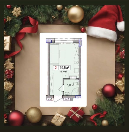 НОВОРІЧНА АКЦІЯ! Продаж квартири 19,5 м² біля хвойного лісу, Биківня - фото 1