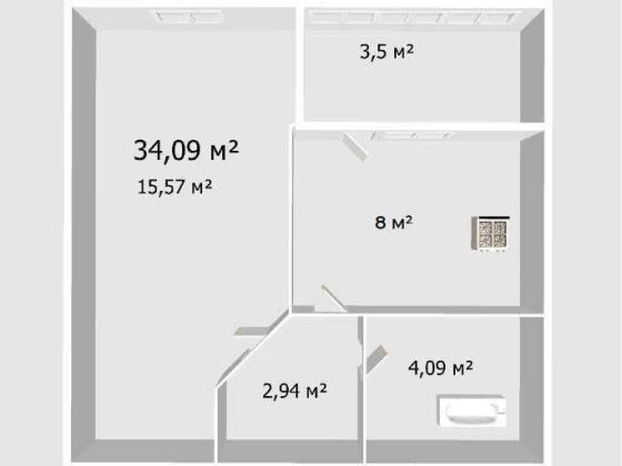 Продається однокімнатна квартира ЖК Барський Вінниця