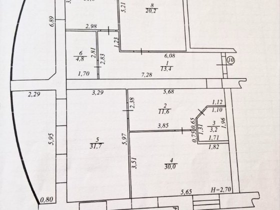Продається велика квартира в Центрі міста. Вінниця