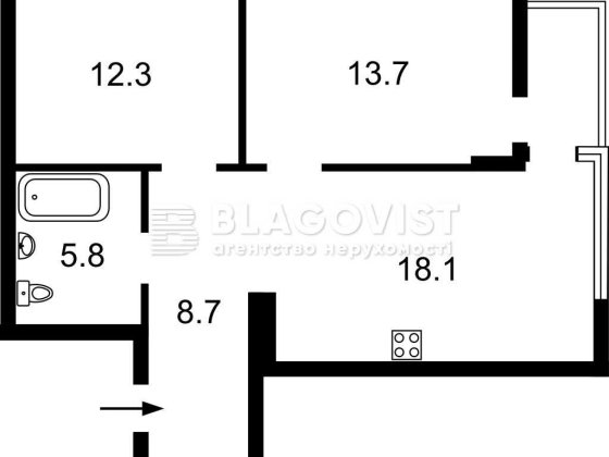 Продаж 2к квартира ЖК Варшавський-2 . Олександра Олеся 7 без ремонту Київ