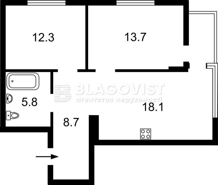 Продаж 2к квартира ЖК Варшавський-2 . Олександра Олеся 7 без ремонту - фото 1