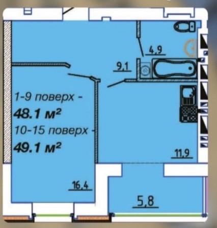 Квартира в новобудові ЖК Графський 1 кімнатна - фото 1