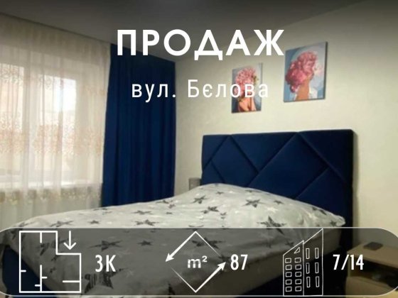 3-кімнатна з меблями та технікою на вул. 1-ї танкової (Бєлова) DI Чернигов