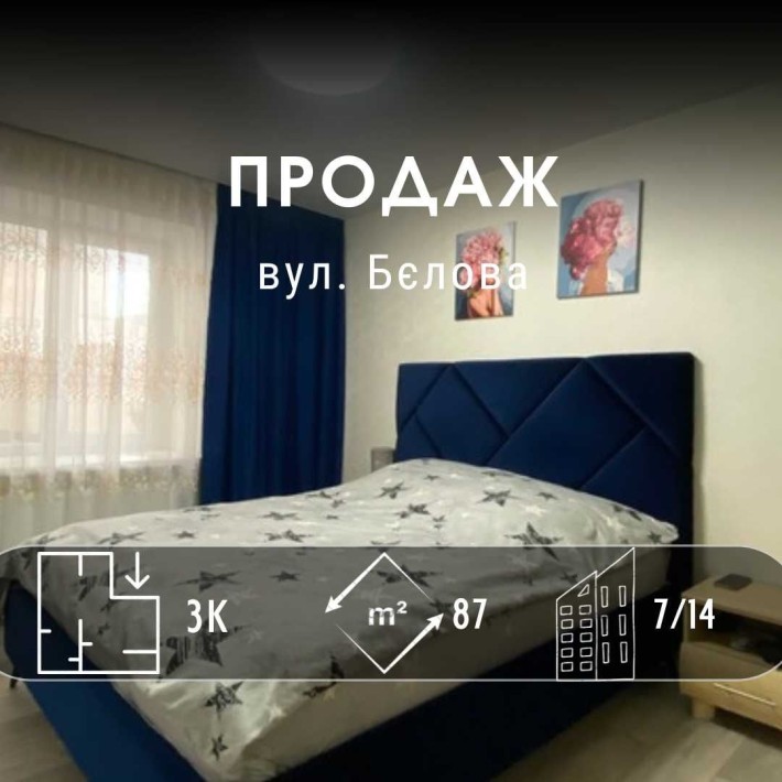 3-кімнатна з меблями та технікою на вул. 1-ї танкової (Бєлова) DI - фото 1