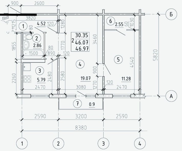 Двокімнатна квартира(хрущевка) - фото 1