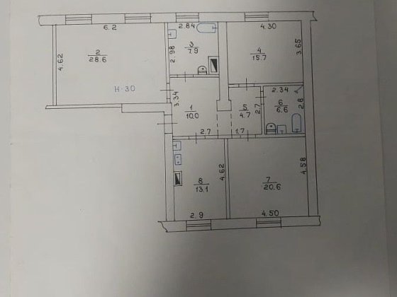 Орннда 3 кім квартири з меблями та технікою Кривой Рог
