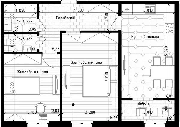 Продаж НАЙДЕШЕВШОЇ 2-кімнатноі кв ЖК Нова Англія - фото 1