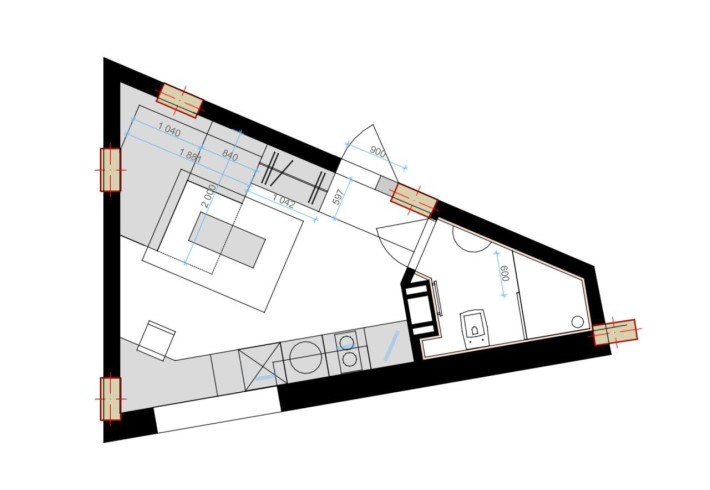 Студія 17,3 м2 переуступка по 500 дол м2 м Бориспільська Бортничі - фото 1