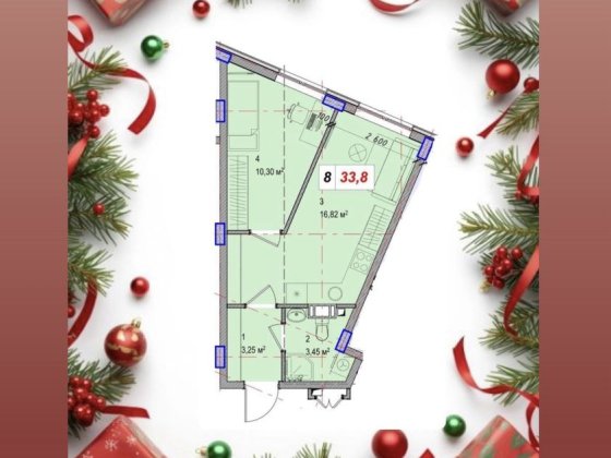 НОВОРІЧНА АКЦІЯ! Продам квартиру 33,8 м2 в Бортничі за 15218 дол.США Київ