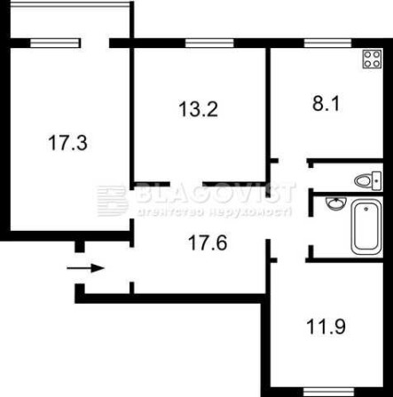 Продаж 3 кімнатна на Ревуцького! Харківська Позняки - фото 1