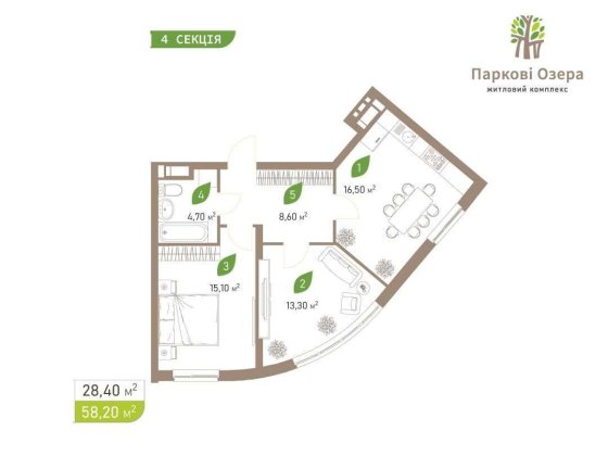 2к квартира з якісним ремонтом | Паркові озера 2 | Воскресенська, 2-В Київ