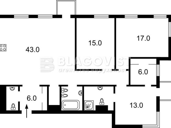 3к 15 пов 120м, Тютюнника Василя 39, TRIIINITY, ст.м. Палац Україна Київ