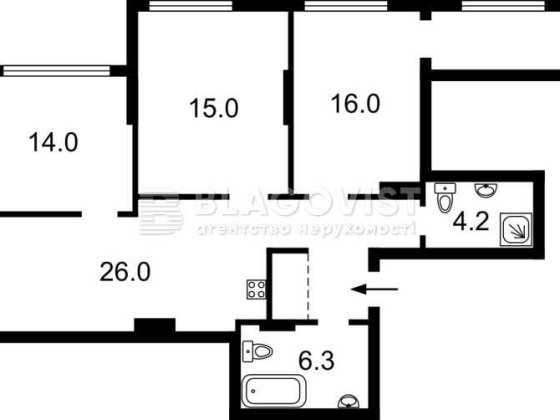 Центр Печерськ 3к квартира 96м. по Лейпцизській 13а Київ