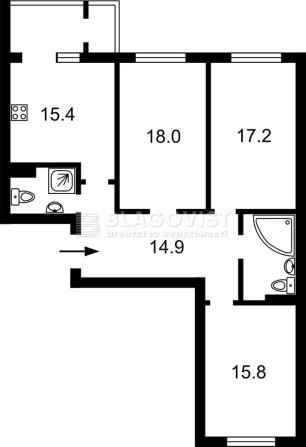Продаж 3-х кімн кв-ри 95м2 ЖК Навігатор пров.Балтійський 3А Монолітний - фото 1