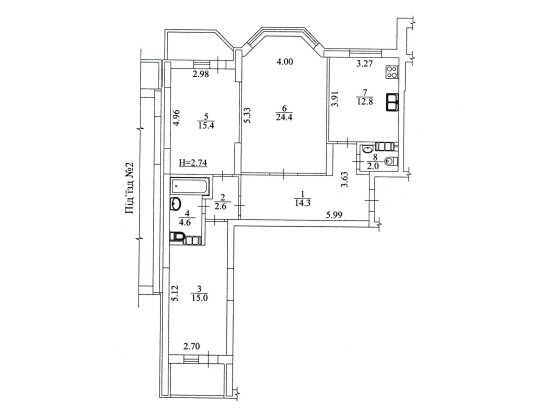 Продам 3к квартиру 93.9 м2, Закревського 95А, від власника без комісії Киев