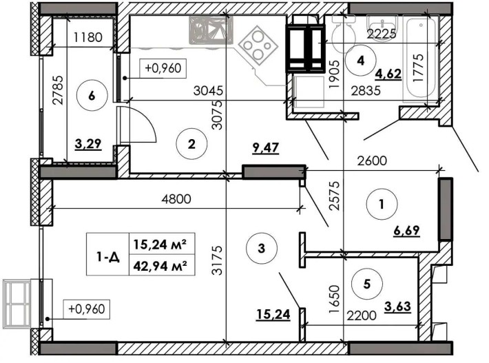 Продам 1к квартиру 42.9 м2, ЖК Урбан парк, Urban Park - фото 1