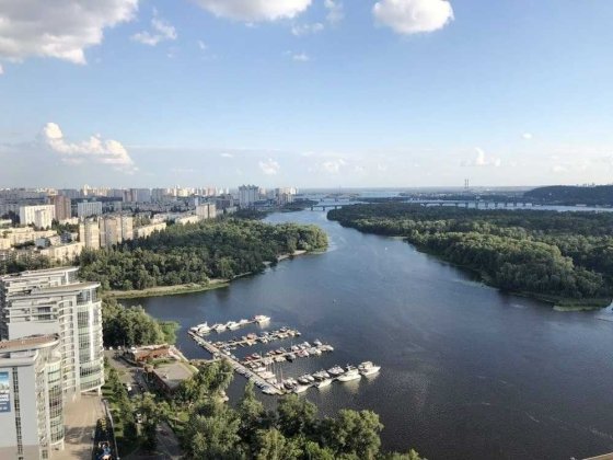 Видова на р.Дніпро дворівнева 5К ЖК Сонячна Рив’єра М.Слобідська 3а Киев