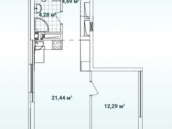 1-кімн. кв-ра, 15 пов.,43м2 Варшавський/Варшавський 3, буд. 10.4 Київ