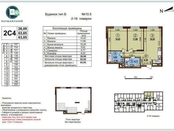 Продаж!!! 2-кімнатна квартира Варшавський 3 будинок 10.5 пов 6 Киев