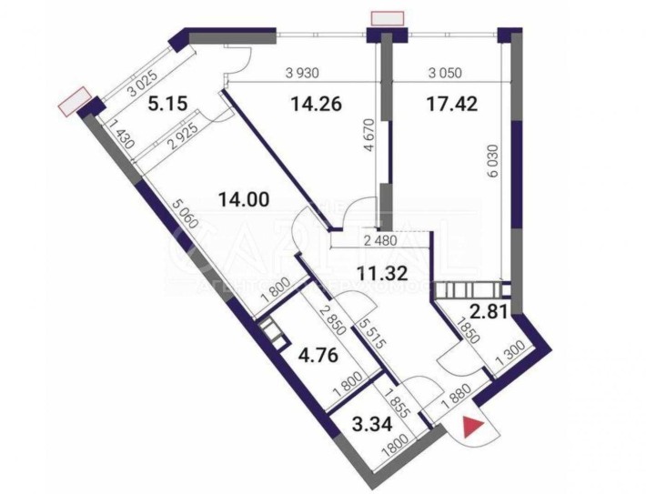 БЕЗ% Квартира ЖК Great Без Ремонта ул Причальная - фото 1