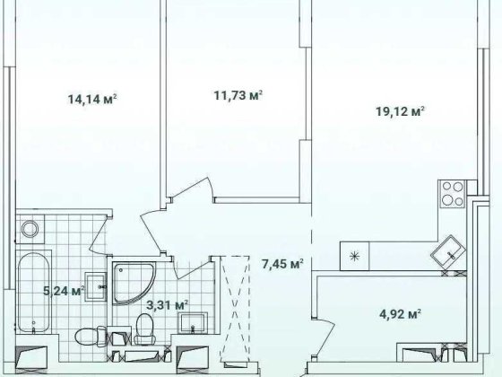Продаж!!! 2-кімнатна квартира Варшавський 3 буд. 10.7 Киев