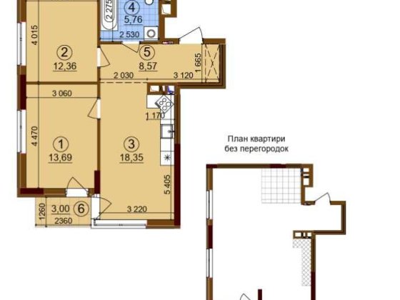 Квартира Варшавкий 2 60 кв. вул. Родини Крістерів, 14в Київ