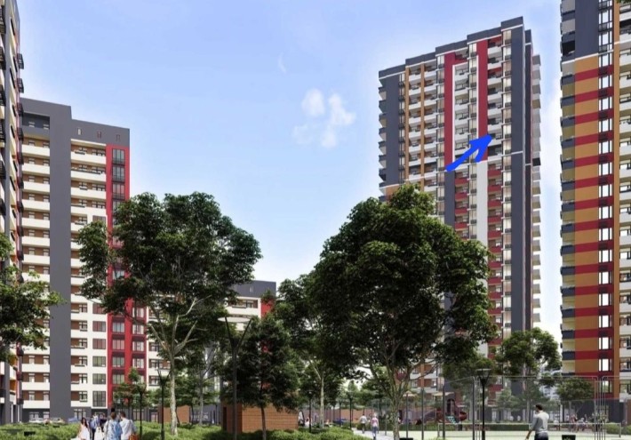 1-к кв.47 кв.м. з панорамними вікнами ЖК Отрада - фото 1