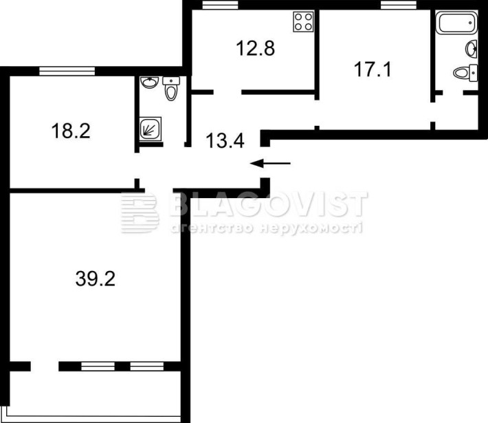 3-к Клавдіївська, 40г, ЖК Грюнвальд, Цегла, 7 пов з 18 - Переуступка - фото 1