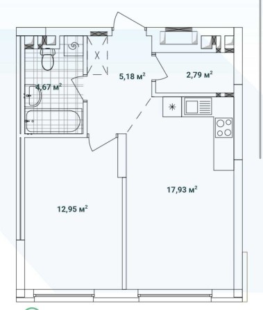 Будинок 10.1  здан. ЖК Варшавський 3 . планування 1С4 - фото 1