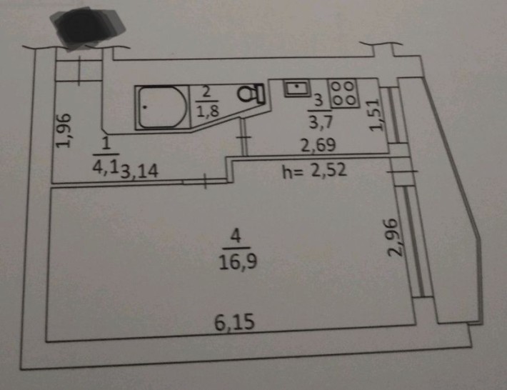 Продам однокомнатную квартиру 30кв.м. - фото 1