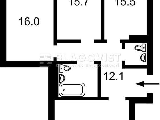 Продаж 3х кімн кв. 89м2 ЖК Dock 32 вул.Набережно-Рибальська дорога 27 Киев