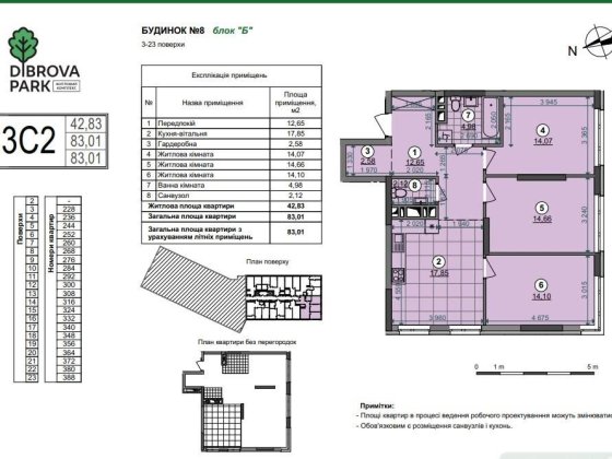 Простора 3к квартира ЖК Діброва парк Dibrova park Сирець Виноградар Киев