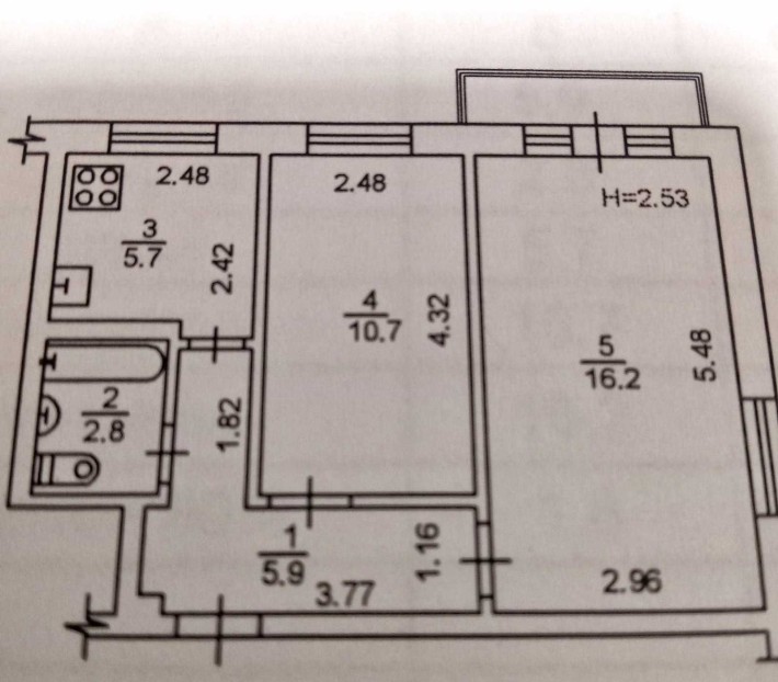 Роздільна 2-х кімнатна. вул. Михайла Донця 18 А - фото 1