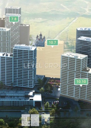 Трикімнатна квартира в ЖК Варшавський 3,будинок 10.7,84 м²Поверх 7 - фото 1