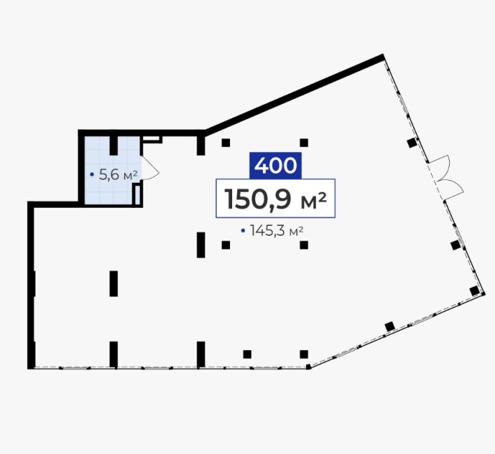 Фасадне комерційне приміщення у новобудові - фото 1