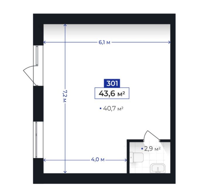 Комерційне приміщення у новому комплексі - фото 1