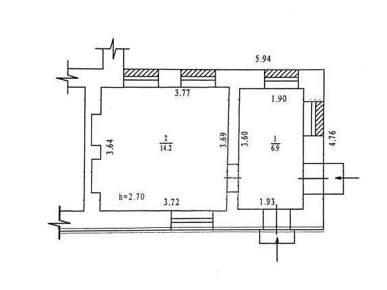 21 м2, вул. Раїси Кириченко