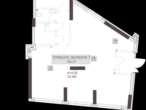 Продаж комерційного приміщення у центрі від забудовника Ровно