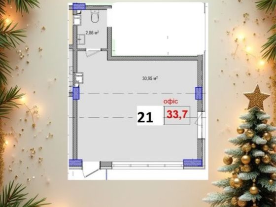 НОВОРІЧНА АКЦІЯ! Продам нежитлове приміщення 33,7 м2 за 32741 $ Київ